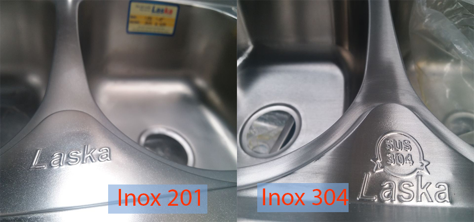 phân biệt inox 304 và inox 201 bằng mắt thường